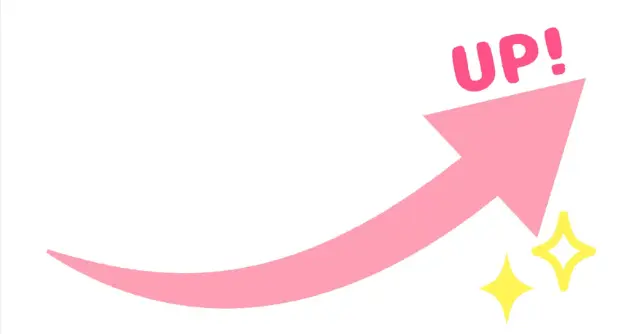 上昇傾向を表す矢印