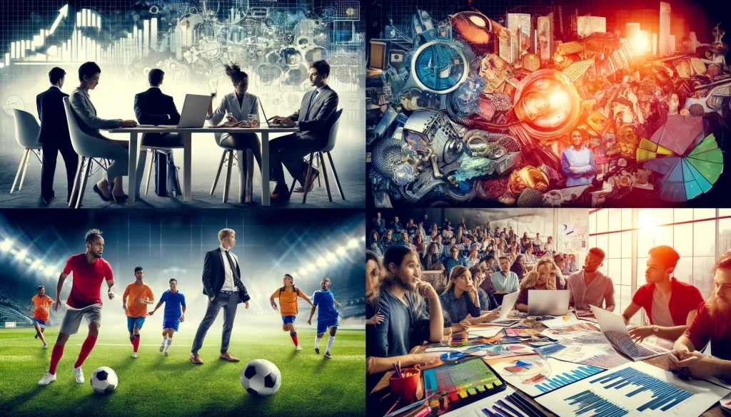 ビジネス、マーケティング、スポーツ業界、教育業界