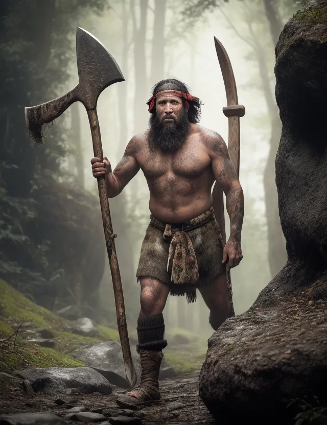 強靭な身体の男