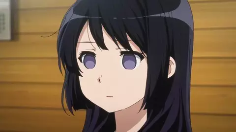 微動だにしない女