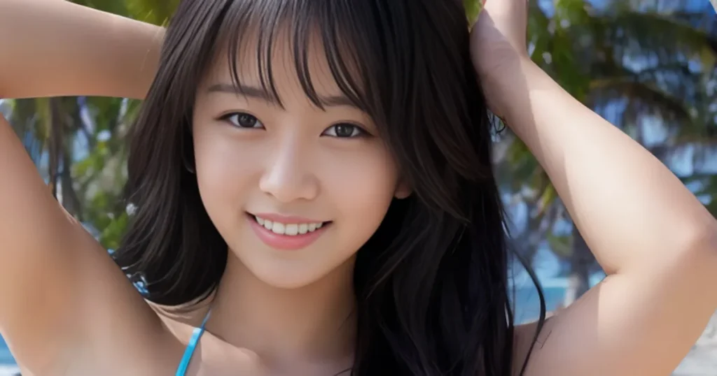 水着姿のAI美女