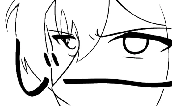 じっと女性の顔を見つめる