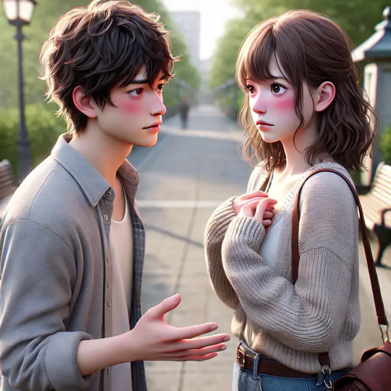 女性に告白する男性