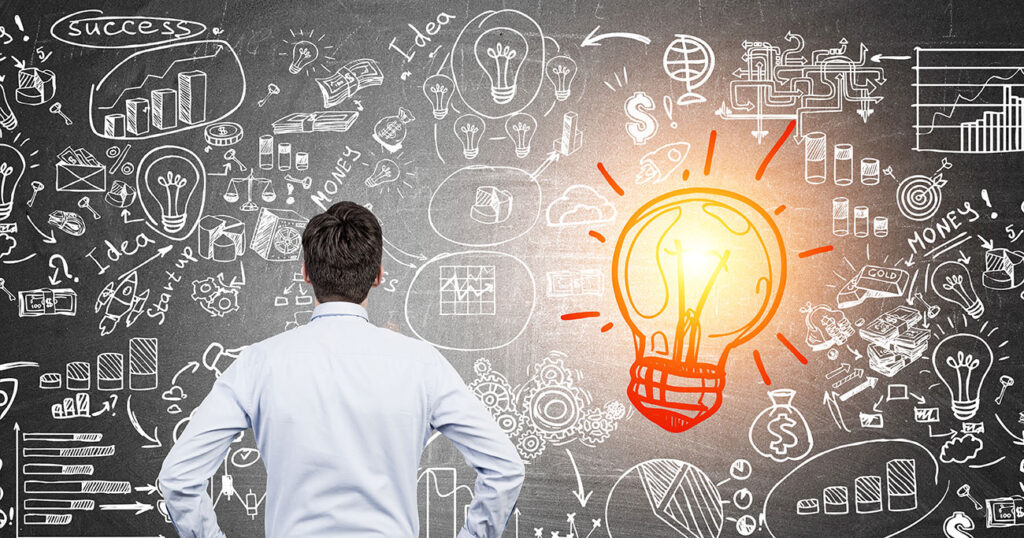 思考を変えて何かをひらめく人