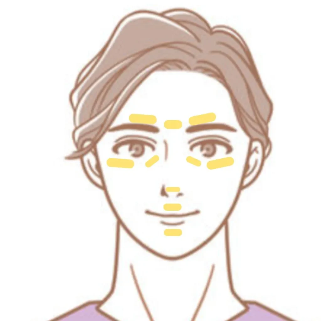 ハイライトする部位