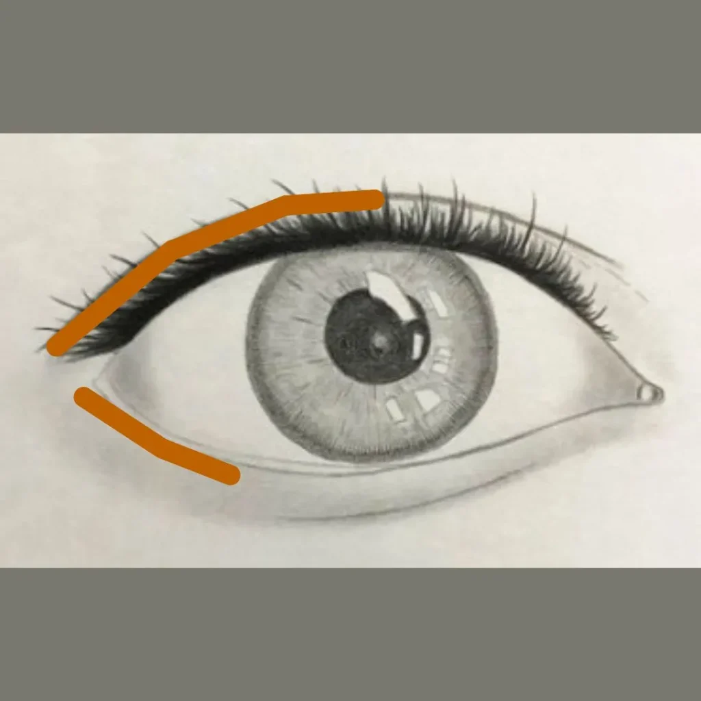 アイライナーを引く線