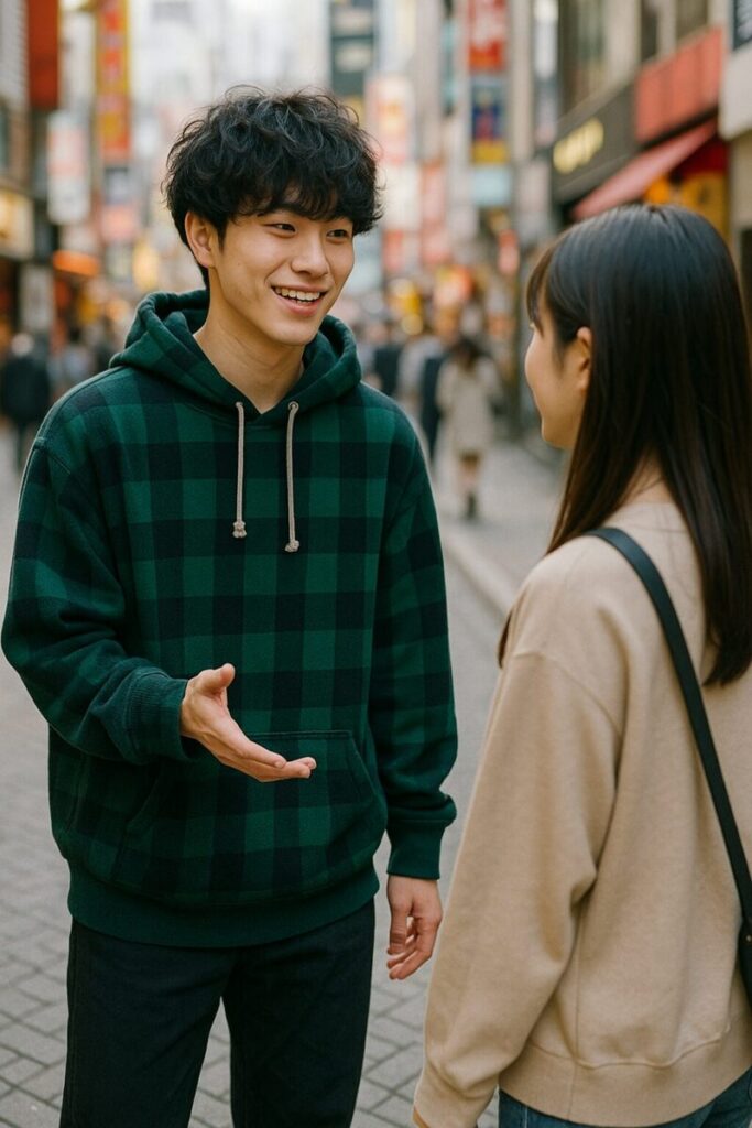 女性に声をかける男