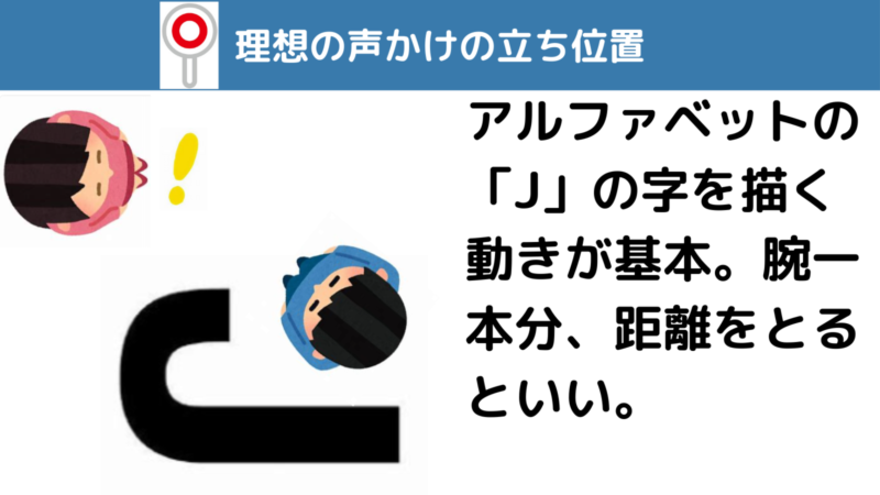 Jの字の声かけ