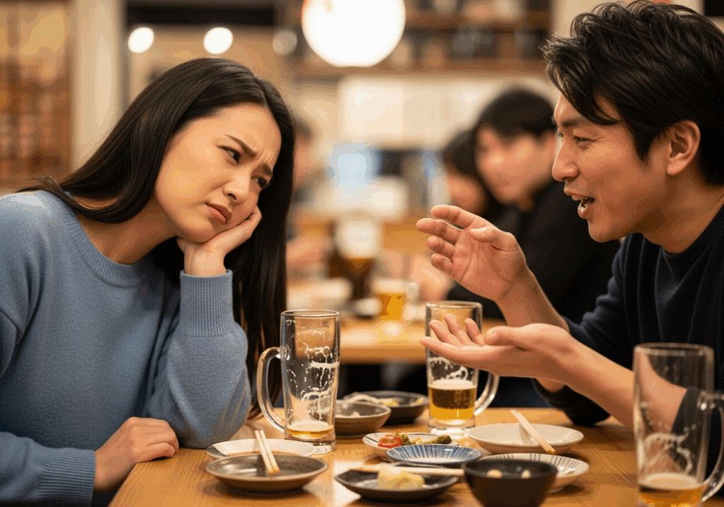 尋問のように質問攻めにする