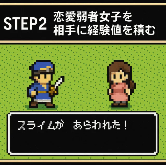 STEP②恋愛弱者女子を相手に経験値を積む